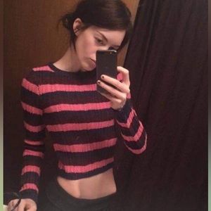 Aeropostale cropped striped sweater